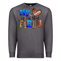 Charcoal Heather my heart is on that field american football Premium Sweatshirt - Zillion Design Studio