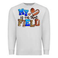 Dove Grey my heart is on that field american football Premium Sweatshirt - Zillion Design Studio