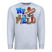 Heather Grey my heart is on that field american football Premium Sweatshirt - Zillion Design Studio