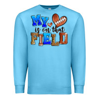 Ocean Blue my heart is on that field american football Premium Sweatshirt - Zillion Design Studio