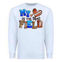 White my heart is on that field american football Premium Sweatshirt - Zillion Design Studio