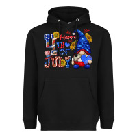 Black happy 4 th of july Heavyweight Hoodie - texasbilliewilder
