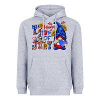 Heather Grey happy 4 th of july Heavyweight Hoodie - texasbilliewilder