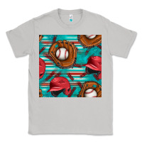 Moon Dust baseball helmet and glove with serape seamless pattern Classic Tee - BundleAndBundleShop