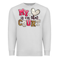 Dove Grey my heart is on that court volleyball Premium Sweatshirt - Zillion Design Studio