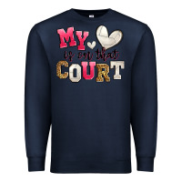Navy my heart is on that court volleyball Premium Sweatshirt - Zillion Design Studio