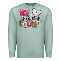 Seafoam my heart is on that court volleyball Premium Sweatshirt - Zillion Design Studio