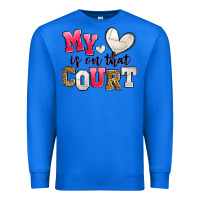 True Royal my heart is on that court volleyball Premium Sweatshirt - Zillion Design Studio