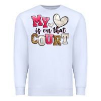 White my heart is on that court volleyball Premium Sweatshirt - Zillion Design Studio