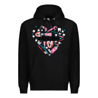 Black dental life element heart Premium Hoodie - AdoDesignShop