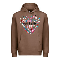 Chestnut dental life element heart Premium Hoodie - AdoDesignShop