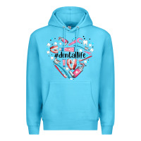 Ocean Blue dental life element heart Premium Hoodie - AdoDesignShop