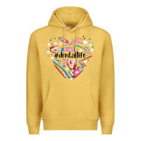 Antique Gold dental life element heart Premium Hoodie - AdoDesignShop