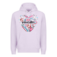 Lilac dental life element heart Premium Hoodie - AdoDesignShop
