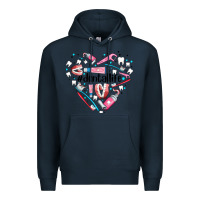 Navy dental life element heart Premium Hoodie - AdoDesignShop