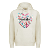 Oatmeal Heather dental life element heart Premium Hoodie - AdoDesignShop