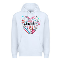 White dental life element heart Premium Hoodie - AdoDesignShop