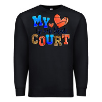 Black my heart is on that court basketball Premium Sweatshirt - Zillion Design Studio