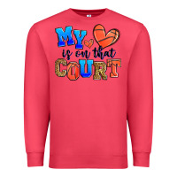 Cardinal my heart is on that court basketball Premium Sweatshirt - Zillion Design Studio