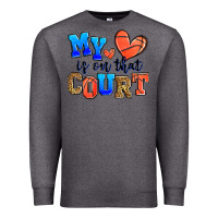 Charcoal Heather my heart is on that court basketball Premium Sweatshirt - Zillion Design Studio