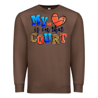 Chestnut my heart is on that court basketball Premium Sweatshirt - Zillion Design Studio