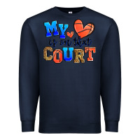 Navy my heart is on that court basketball Premium Sweatshirt - Zillion Design Studio