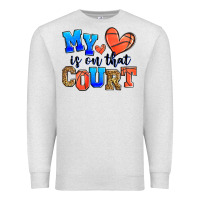 Oatmeal Heather my heart is on that court basketball Premium Sweatshirt - Zillion Design Studio