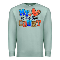 Seafoam my heart is on that court basketball Premium Sweatshirt - Zillion Design Studio