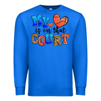 True Royal my heart is on that court basketball Premium Sweatshirt - Zillion Design Studio