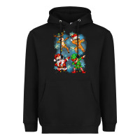 Black dabbing christmas Heavyweight Hoodie - Zillion Design Studio