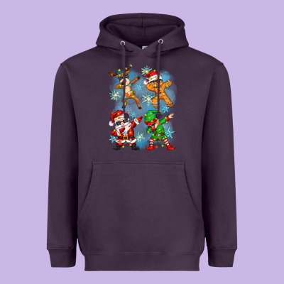 Dabbing Christmas Heavyweight Hoodie Designed By Zillion Design Studio