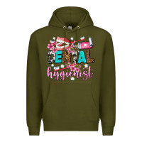 Army Green dental hygienist Premium Hoodie - AdoDesignShop