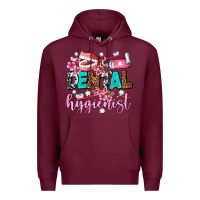 Burgundy dental hygienist Premium Hoodie - AdoDesignShop