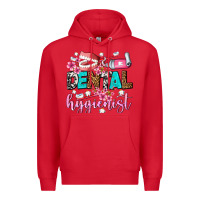 Red dental hygienist Premium Hoodie - AdoDesignShop