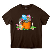 Chocolate Brown Easter Coffee Heavy Core Tee - CowhideDigitalArt