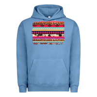 Pigment Pebble Blue aztec western leopard cowhide background Urban Hoodie - AdoDesignShop