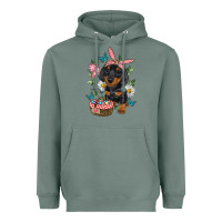 Sage easter dachshund Heavyweight Hoodie - RanaPortraitStore