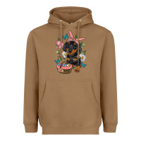 Toasted Coconut easter dachshund Heavyweight Hoodie - RanaPortraitStore