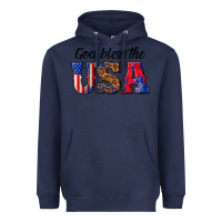 Navy god bless the usa Heavyweight Hoodie - texasbilliewilder