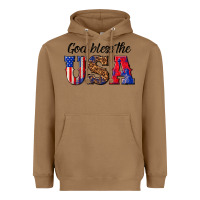 Toasted Coconut god bless the usa Heavyweight Hoodie - texasbilliewilder