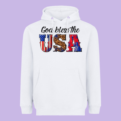 Heavyweight Hoodie god bless the usa