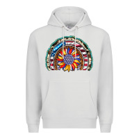 Dove Grey sunflower american flag leopard gemstone cowhide rainbow Premium Hoodie - Artiststas