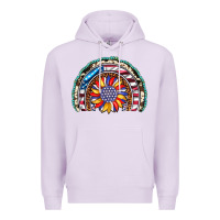Lilac sunflower american flag leopard gemstone cowhide rainbow Premium Hoodie - Artiststas