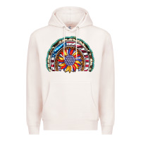 Pale Pink sunflower american flag leopard gemstone cowhide rainbow Premium Hoodie - Artiststas