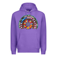 Purple sunflower american flag leopard gemstone cowhide rainbow Premium Hoodie - Artiststas