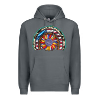 Rock sunflower american flag leopard gemstone cowhide rainbow Premium Hoodie - Artiststas
