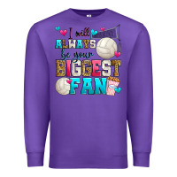 Purple i will always be your biggest fan volleyball Premium Sweatshirt - Zillion Design Studio