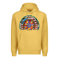 Antique Gold sunflower american flag leopard gemstone cowhide rainbow Premium Hoodie - Artiststas