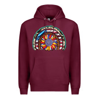 Burgundy sunflower american flag leopard gemstone cowhide rainbow Premium Hoodie - Artiststas