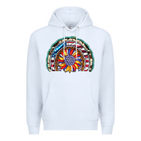 White sunflower american flag leopard gemstone cowhide rainbow Premium Hoodie - Artiststas